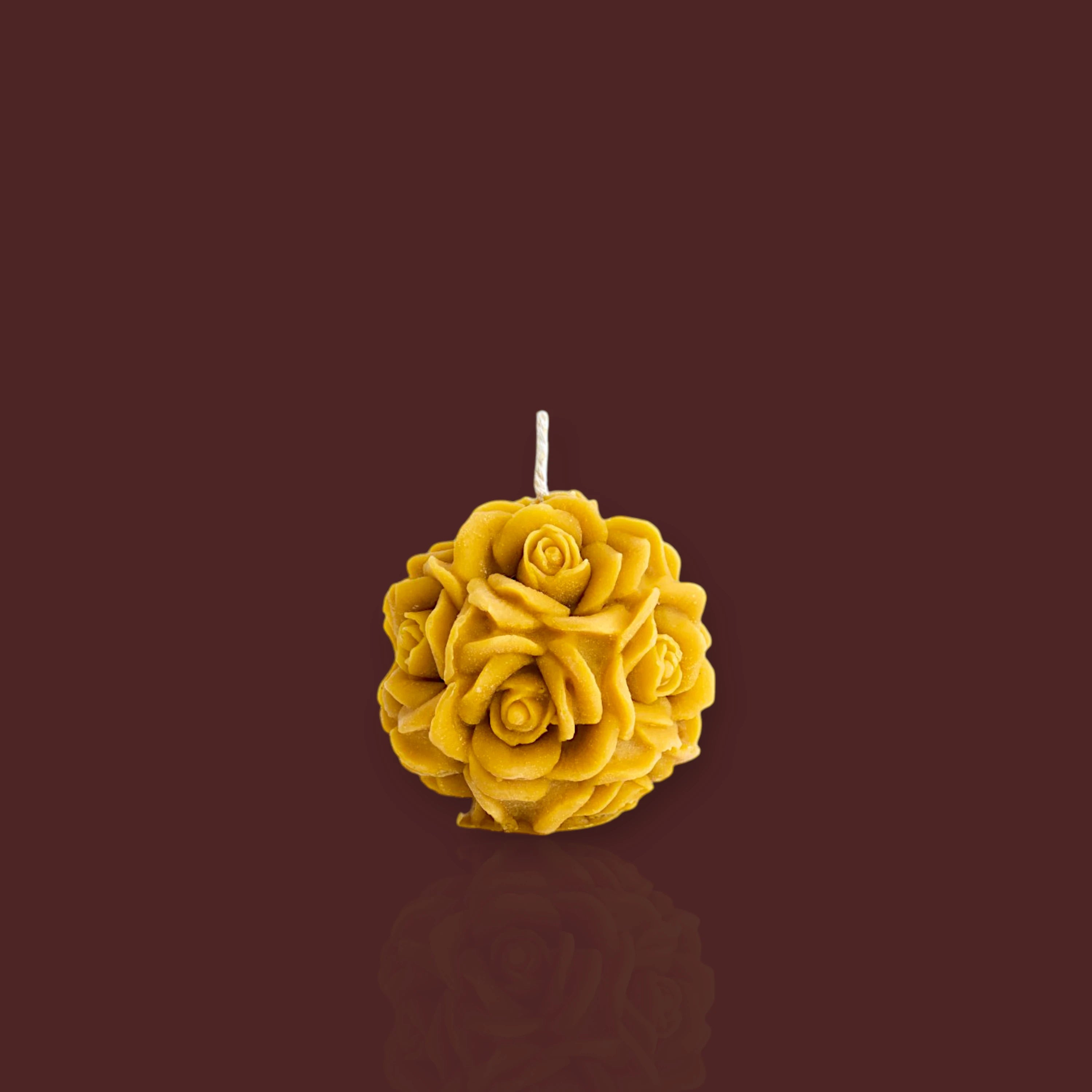 Vela redonda de flores