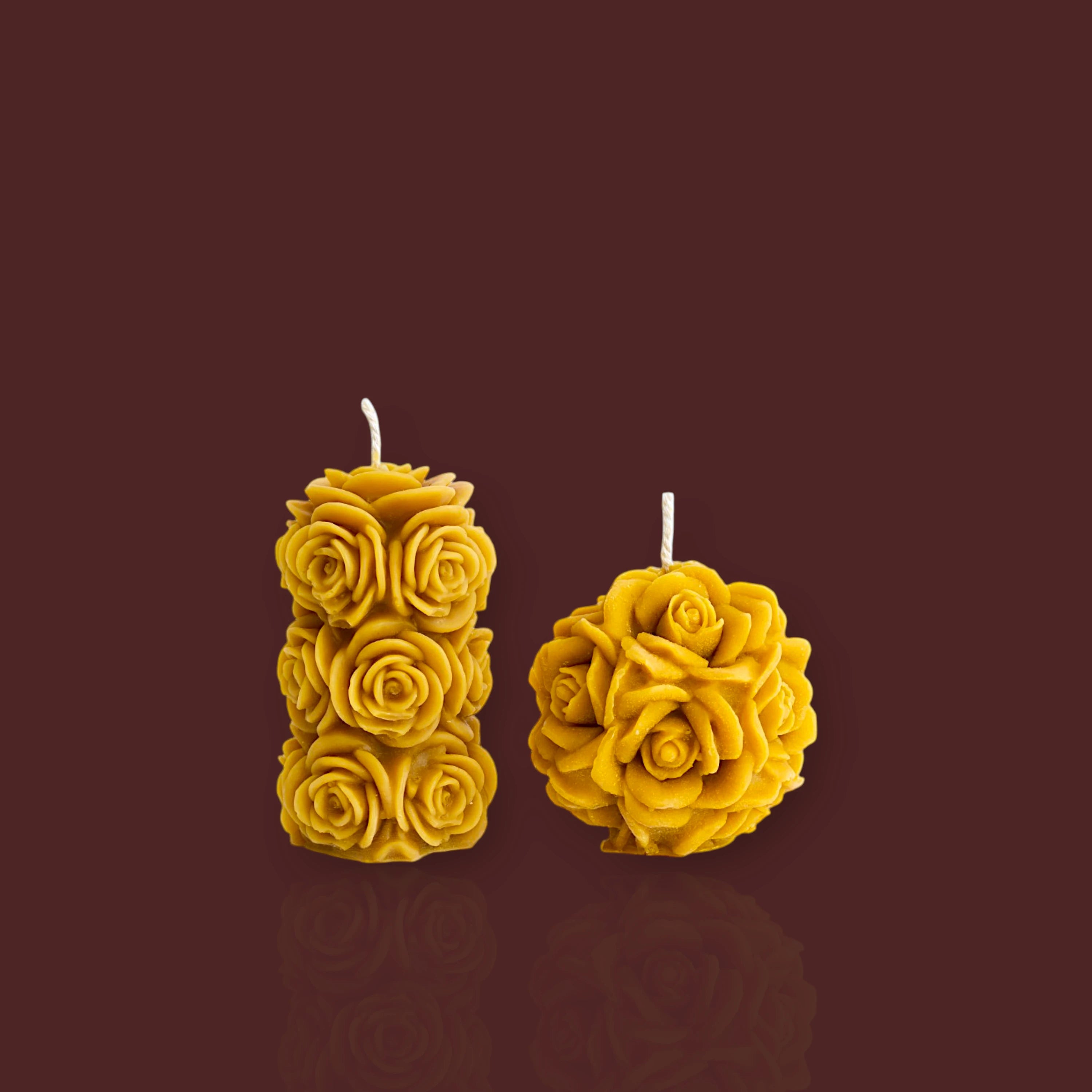 Vela flores Sevilla de 100% pura cera de abeja conjunto